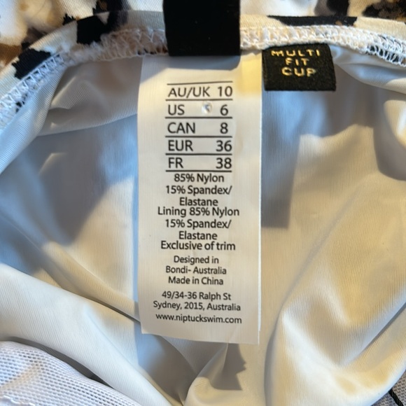 NWT Nip Tuck Swim one piece leopard print bathing suit with wrap top & ruching - Picture 8 of 16